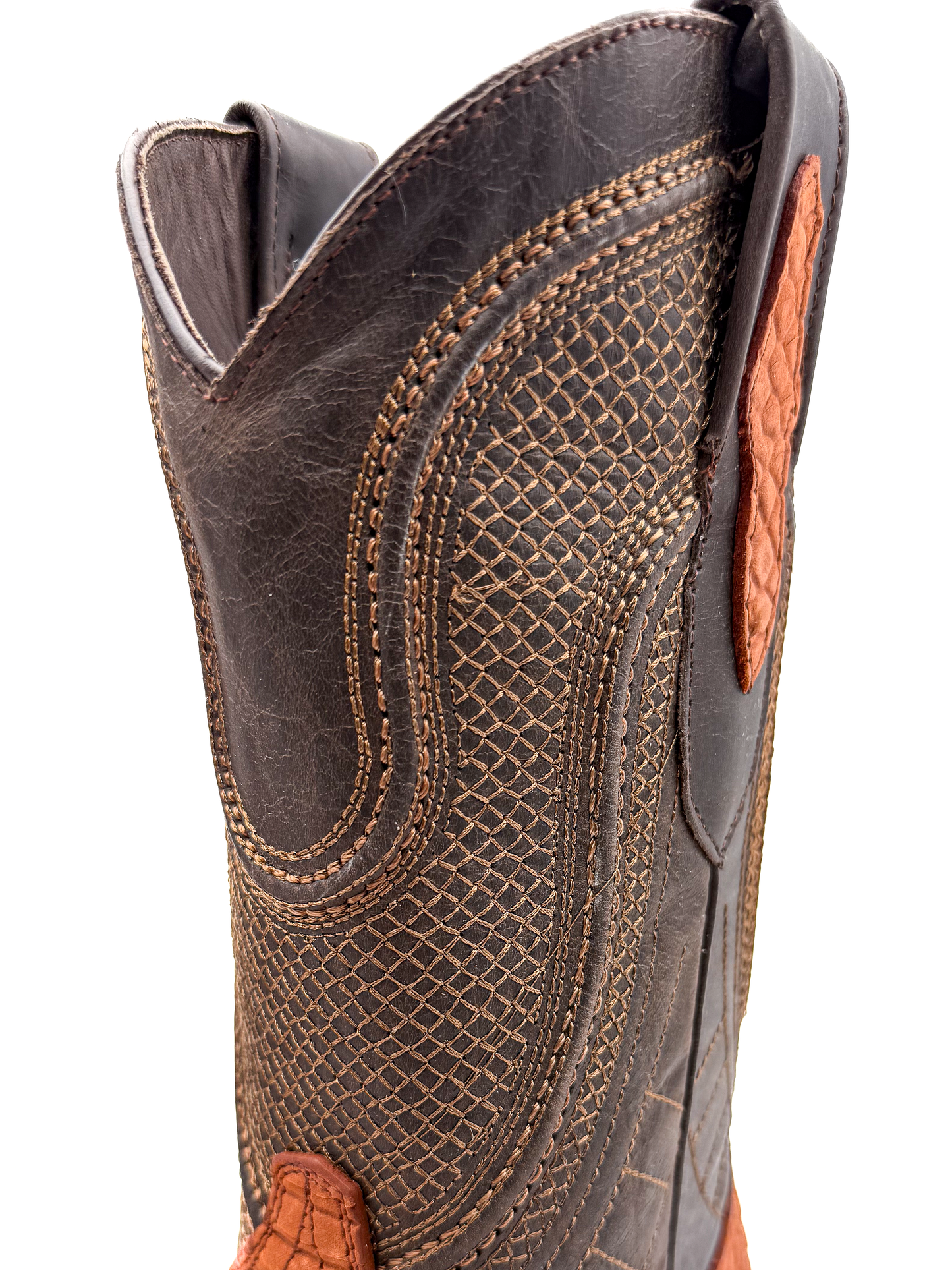 Cowboy Boot Cognac Python