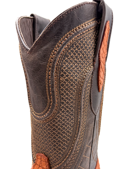 Cowboy Boot Cognac Python