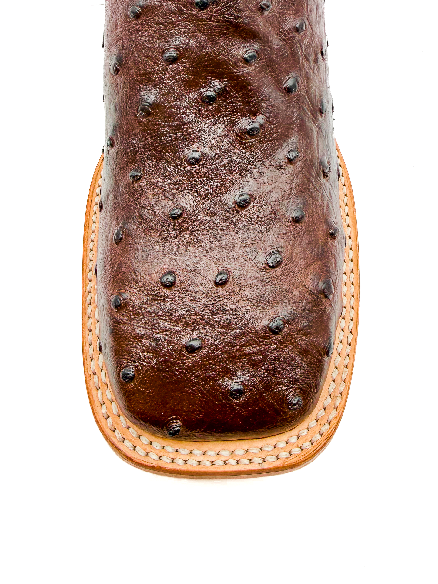 Cowboy Boot Ostrich Brown