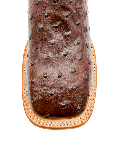 Cowboy Boot Ostrich Brown