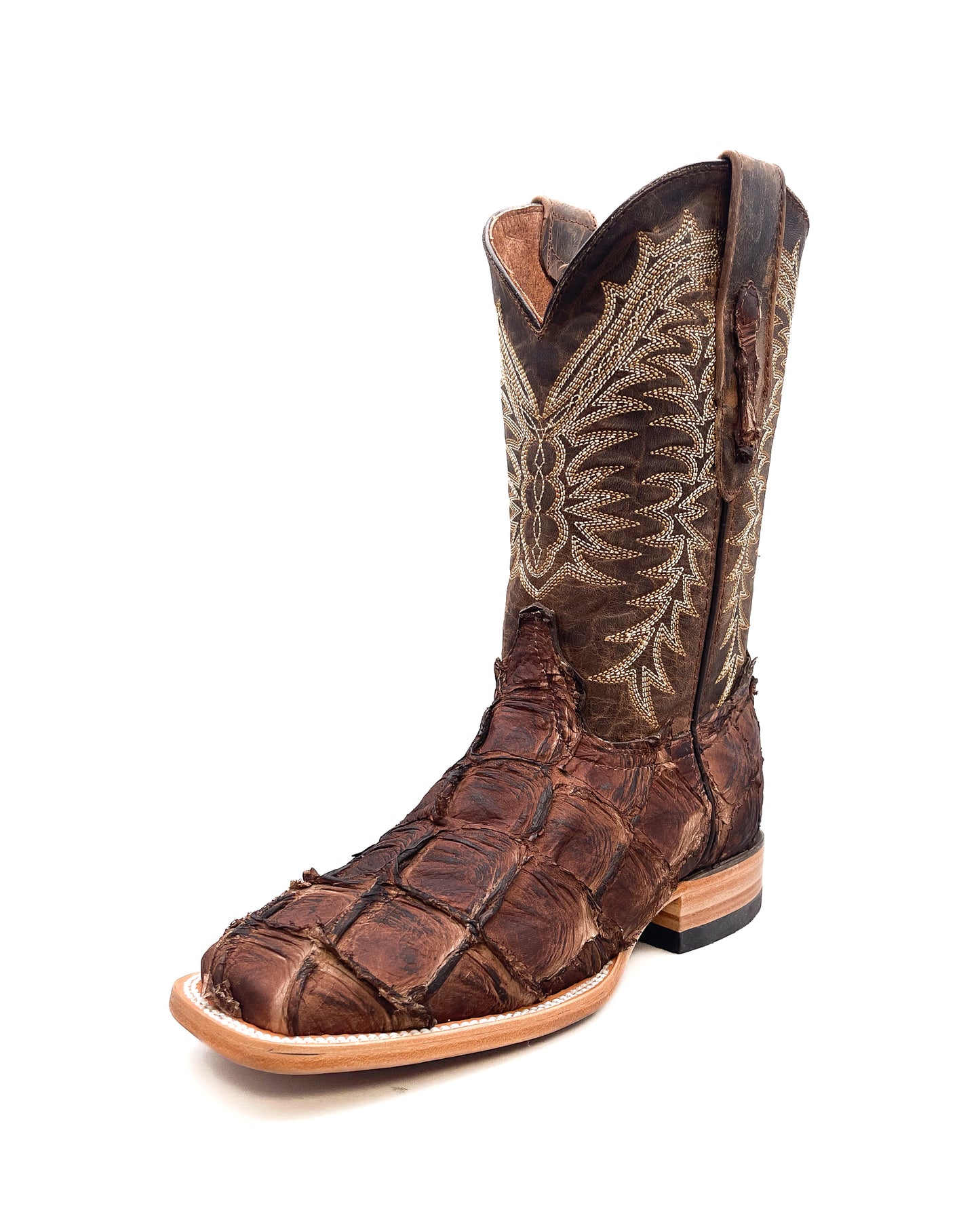 Cowboy Boot Dark Brown Bass Pirarucu Leather