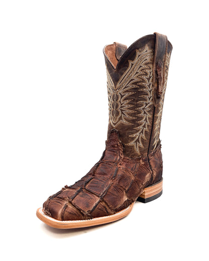 Cowboy Boot Dark Brown Bass Pirarucu Leather