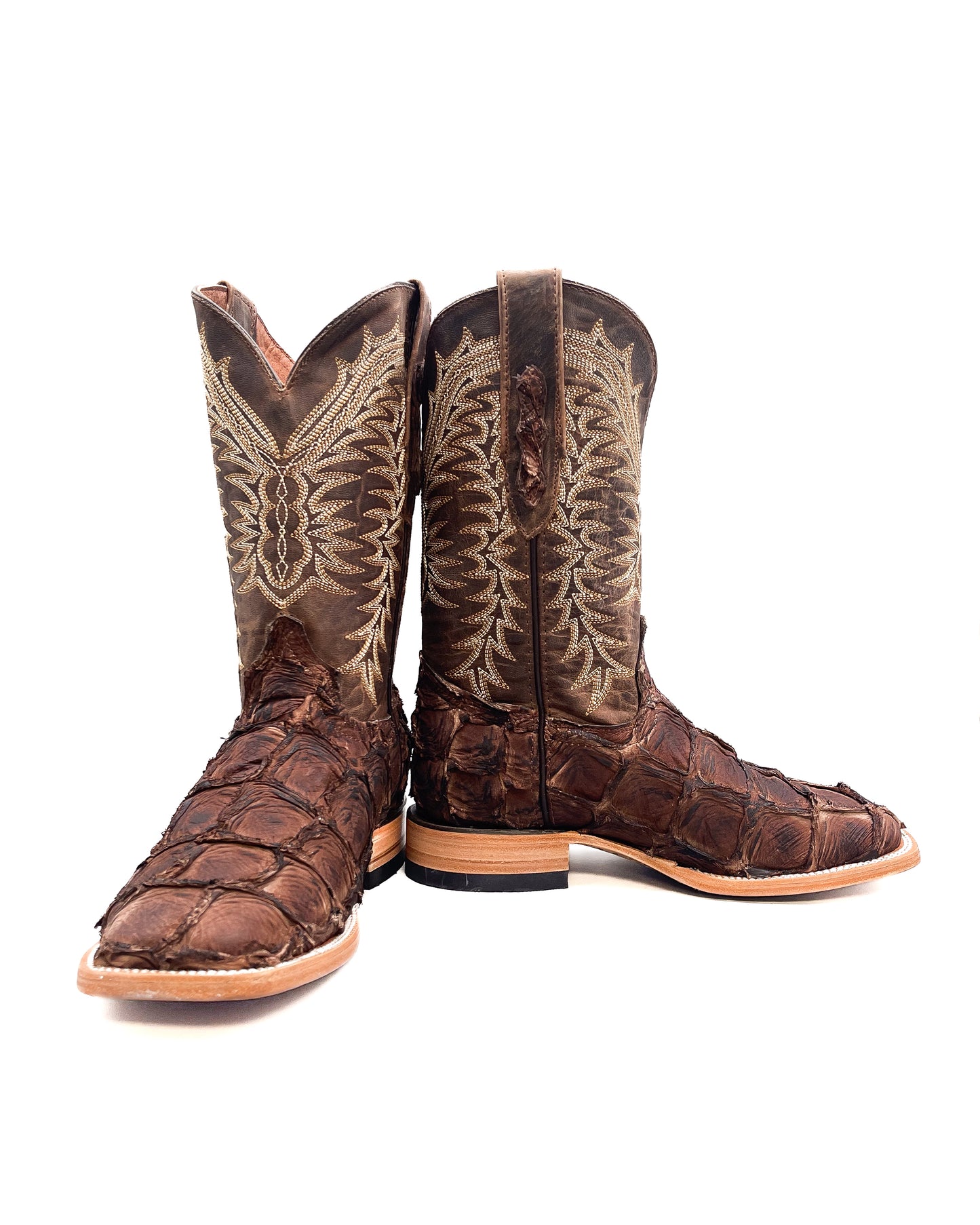 Cowboy Boot Dark Brown Bass Pirarucu Leather