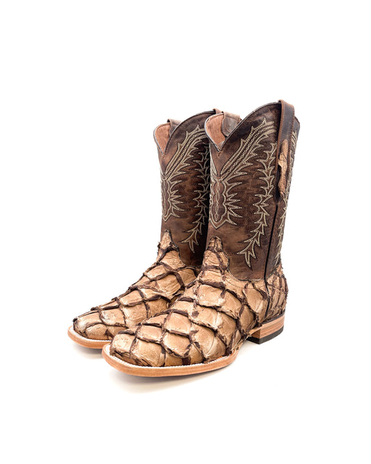 Cowboy Boot Brown Bass Pirarucu Leather