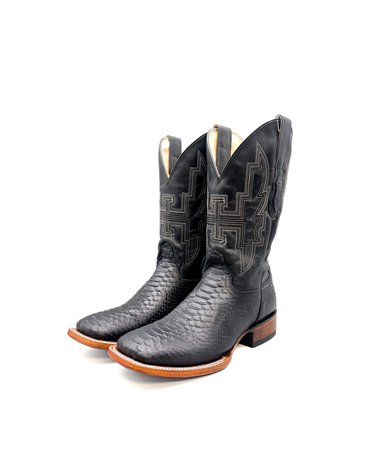 Cowboy Boot Black Python
