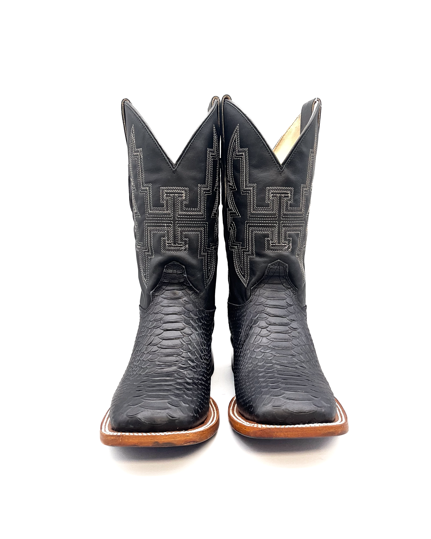 Cowboy Boot Black Python