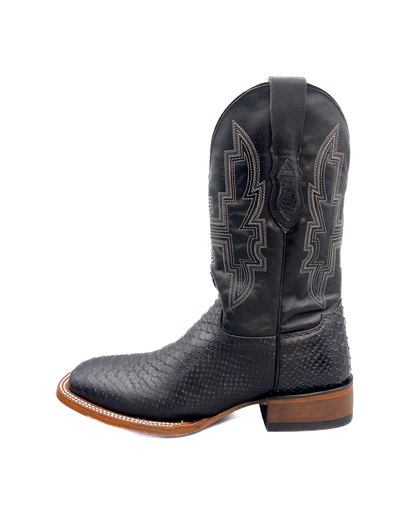 Cowboy Boot Black Python