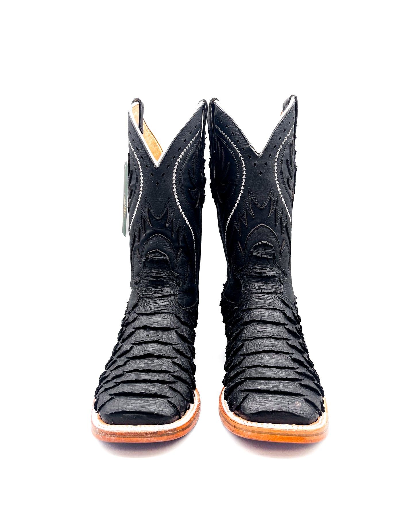 Cowboy Boot Jumbo Python Matte Black