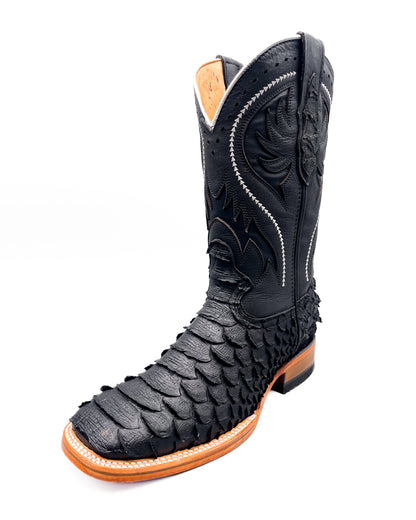 Cowboy Boot Jumbo Python Matte Black