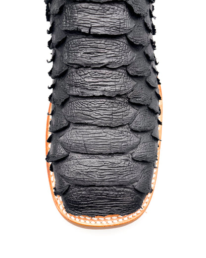 Cowboy Boot Jumbo Python Matte Black