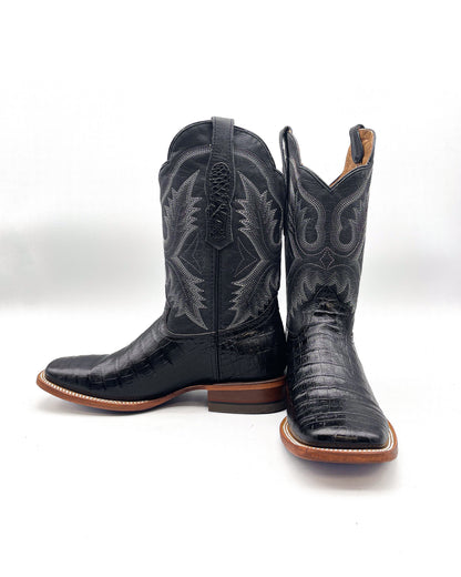 Cowboy Boot Black Caiman Belly