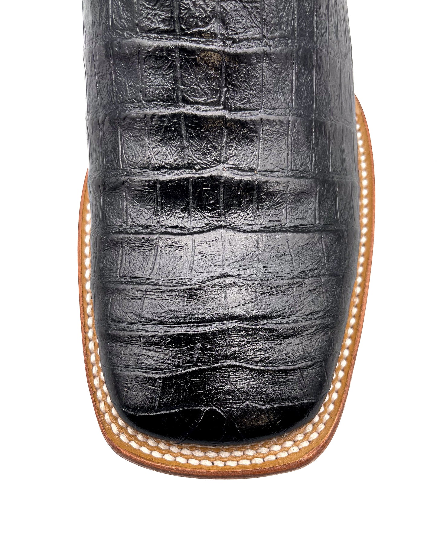 Cowboy Boot Black Caiman Belly