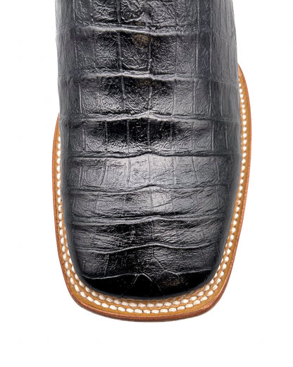 Cowboy Boot Black Caiman Belly