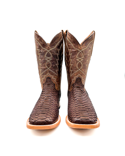 Cowboy Boot Genuine Brown Python