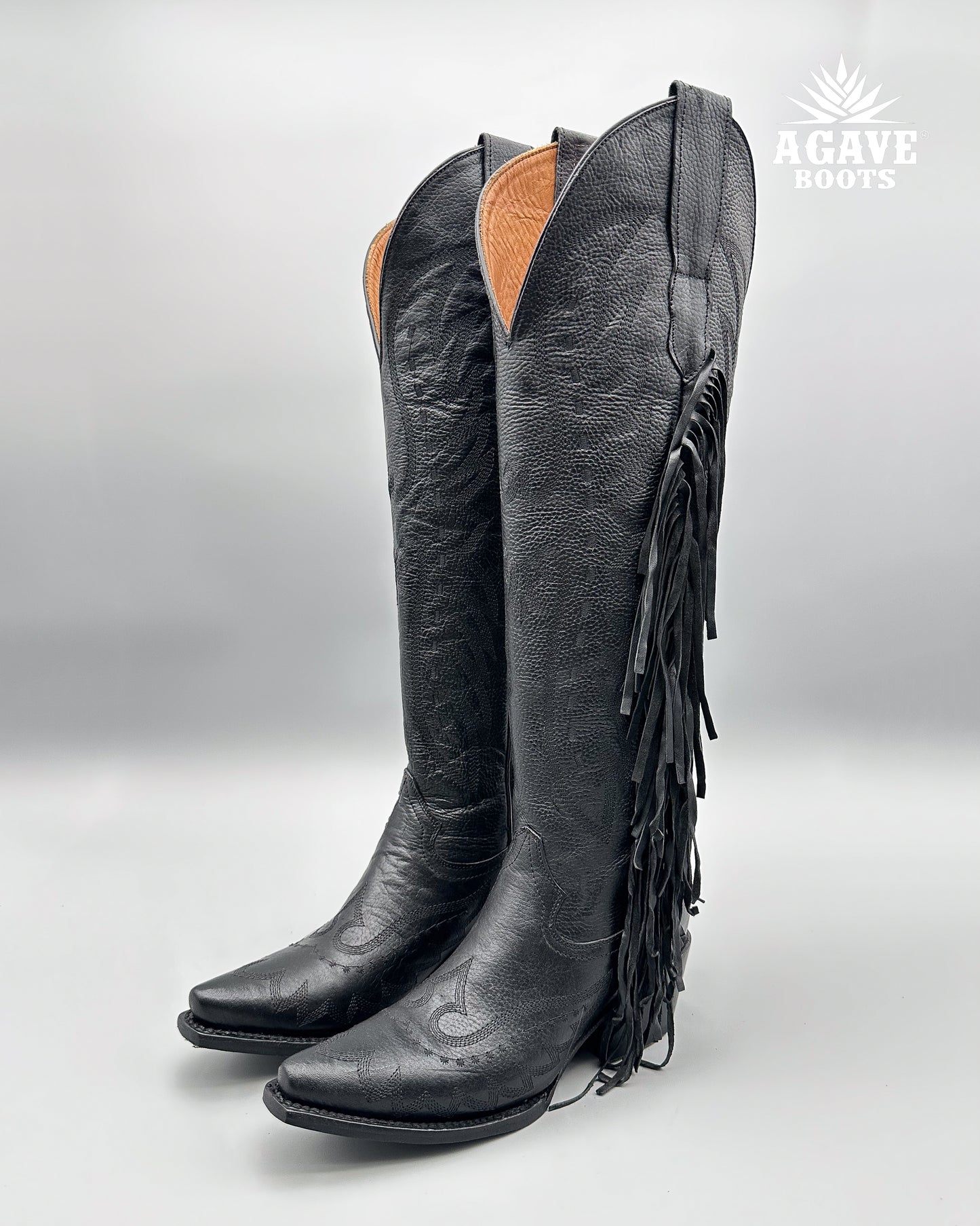 BLACK OUT FRINGE | WOMEN TALL COWBOY BOOTS