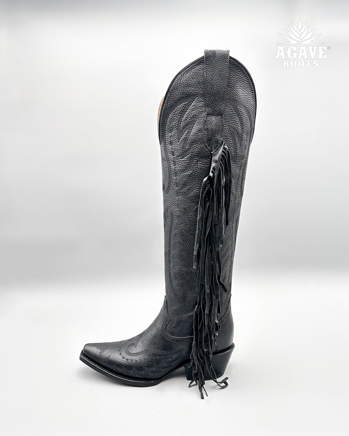 BLACK OUT FRINGE | WOMEN TALL COWBOY BOOTS