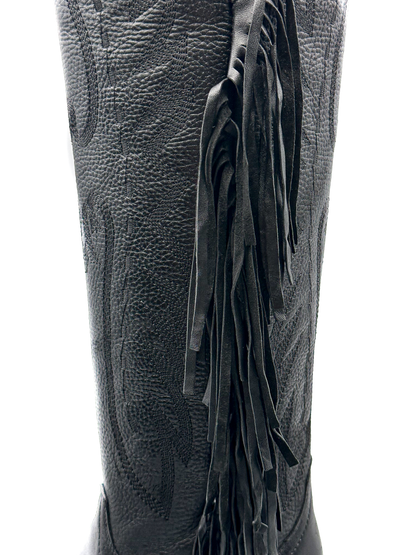 Cowboy Boot Tall Blackout Fringe