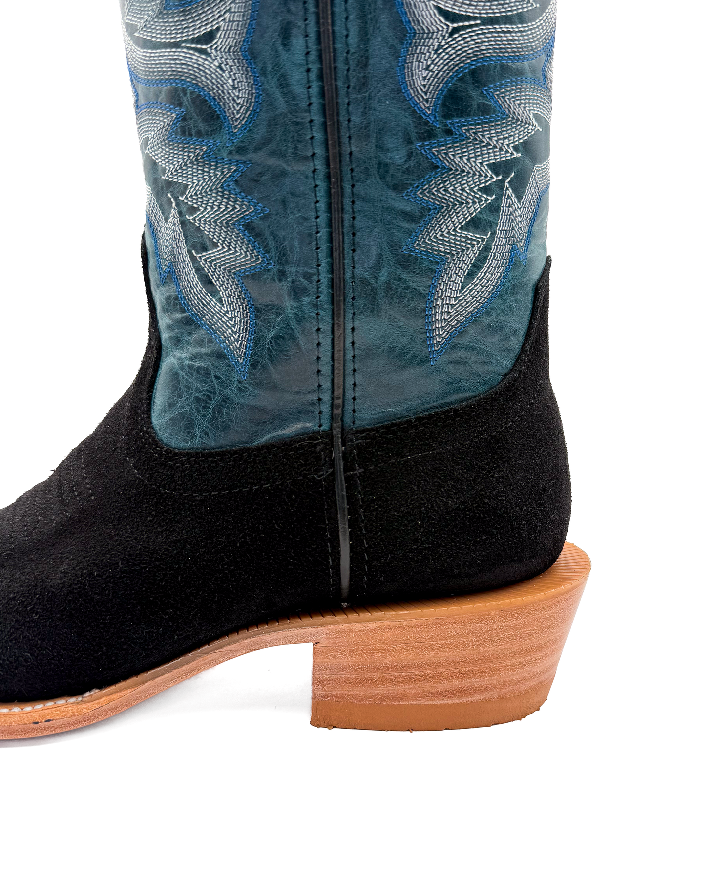 Cowboy Boot Black Rough Out Cutter Toe