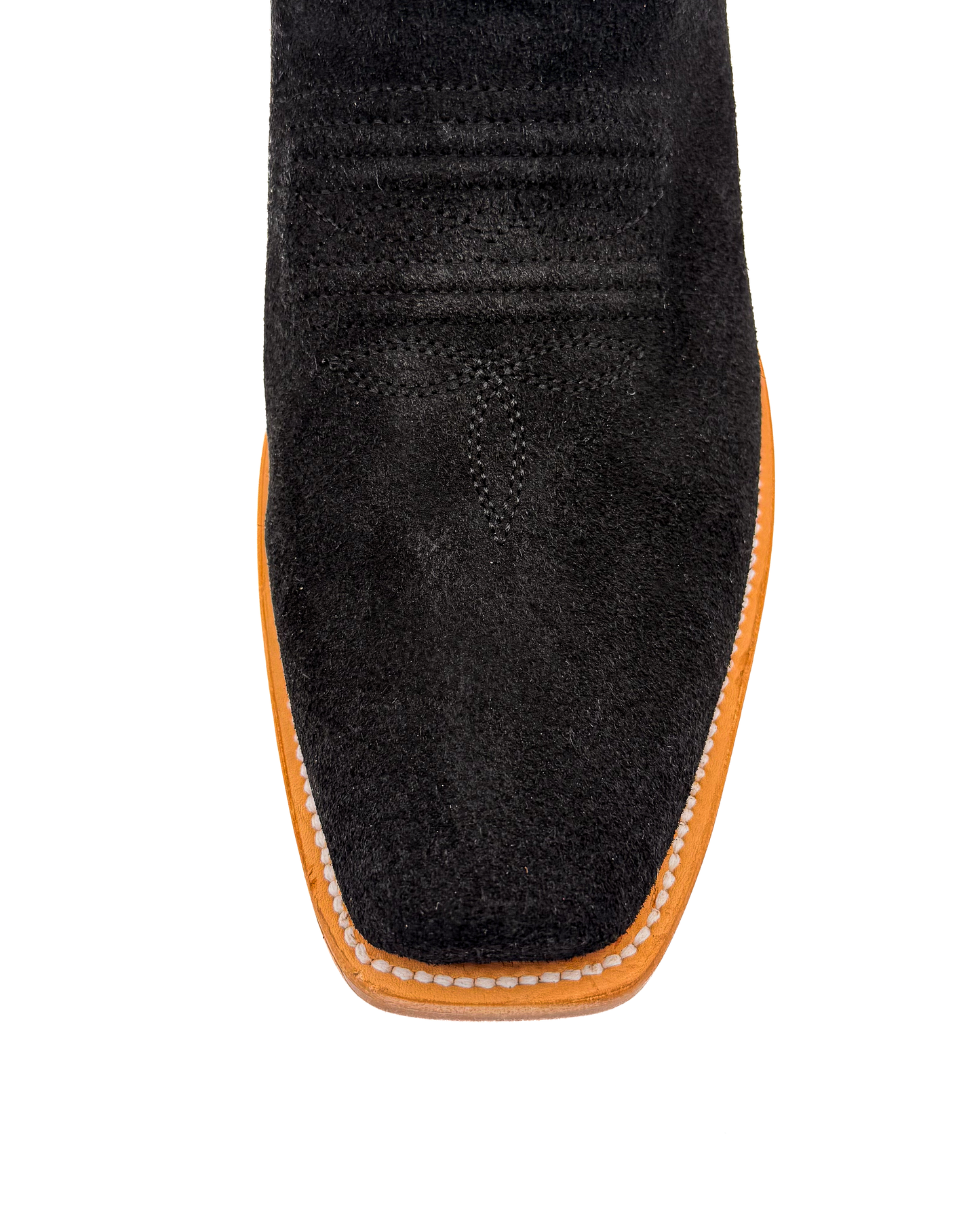 Cowboy Boot Black Rough Out Cutter Toe