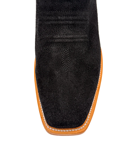 Cowboy Boot Black Rough Out Cutter Toe