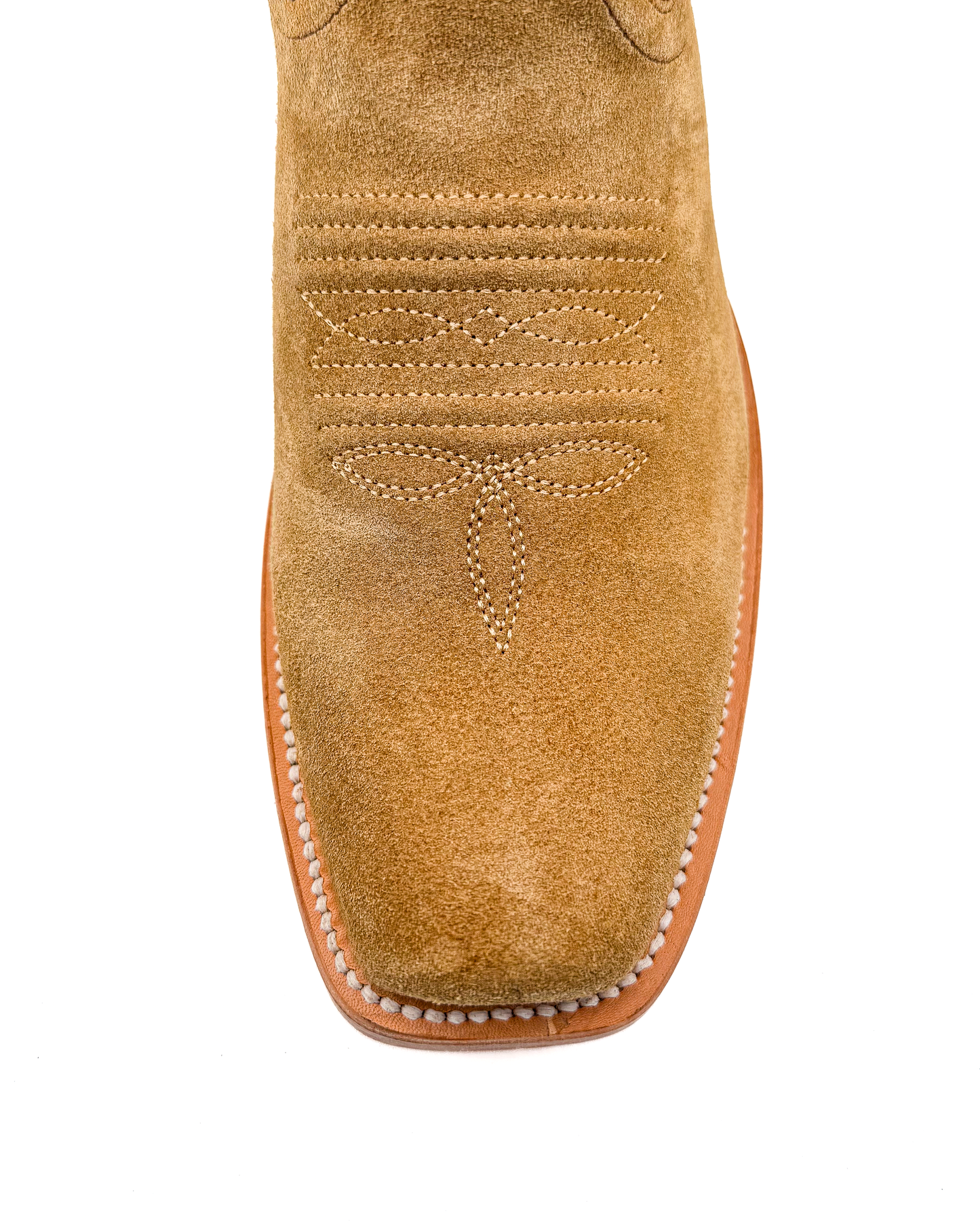 Cowboy Boot in Light Brown Rough Out Cutter Toe
