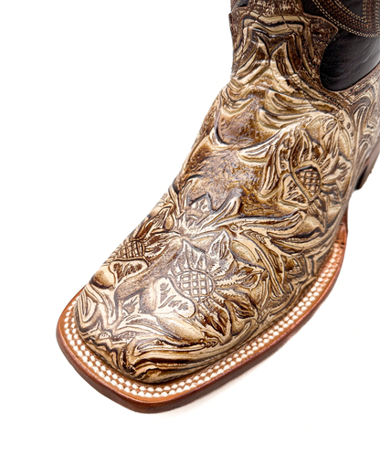 Cowboy Boot Cocoa Tooled