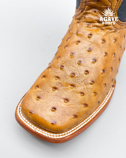 Cowboy Boot Light Brown Ostrich