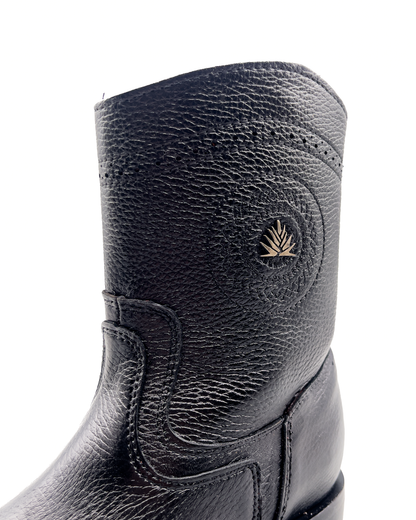 Cowboy Boot Black Deer Venado