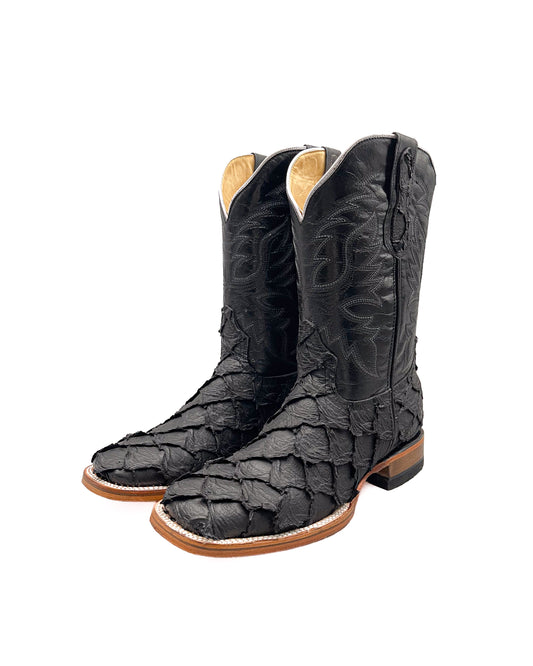 Cowboy Boot Black Pirarucu Bass
