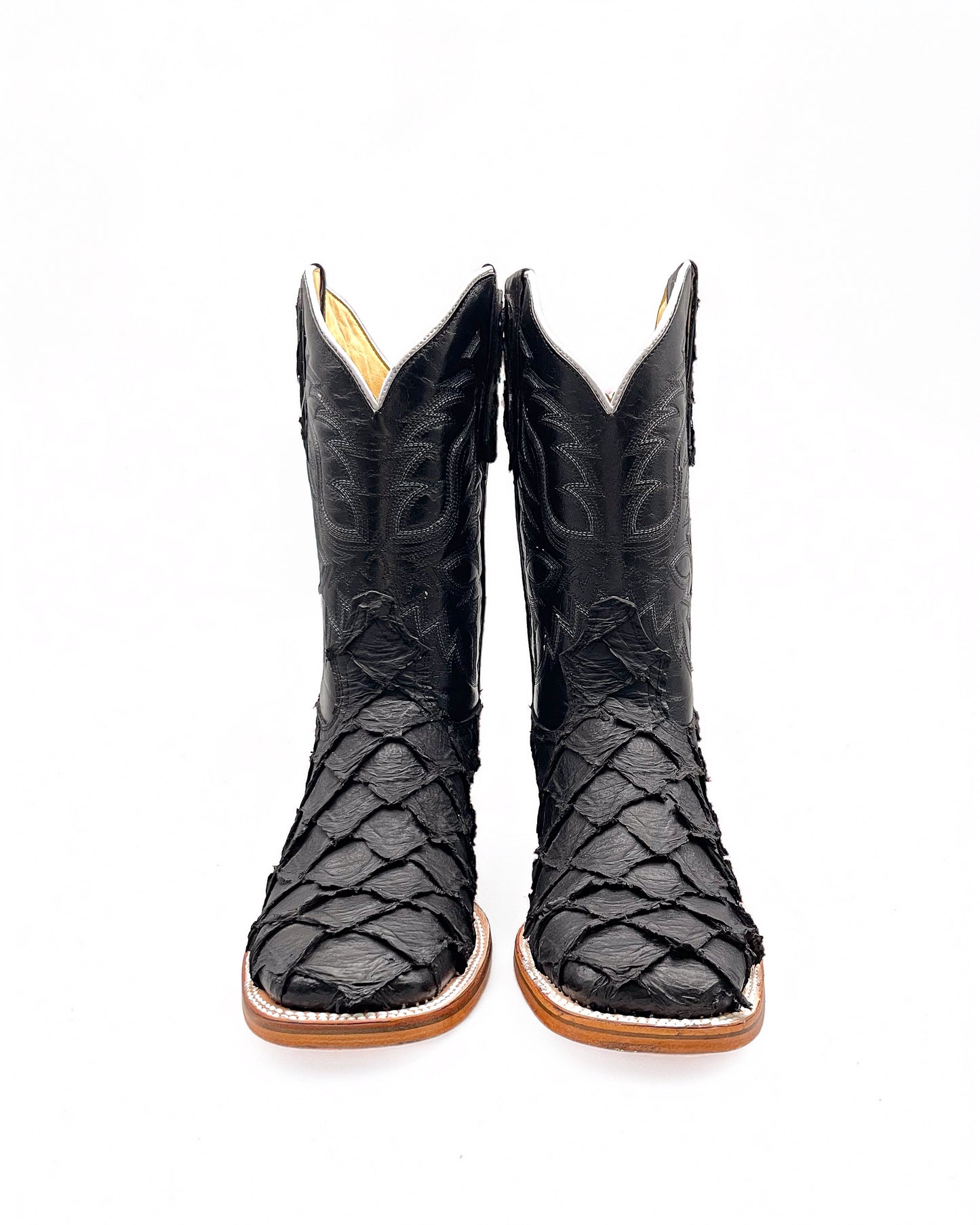Cowboy Boot Black Pirarucu Bass