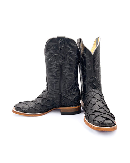 Cowboy Boot Black Pirarucu Bass