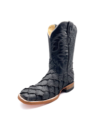 Cowboy Boot Black Pirarucu Bass