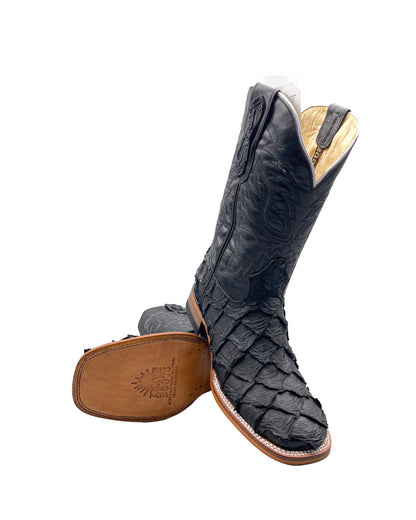 Cowboy Boot Black Pirarucu Bass
