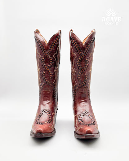 "OSLO" COGNAC | WOMEN TALL COWBOY BOOTS