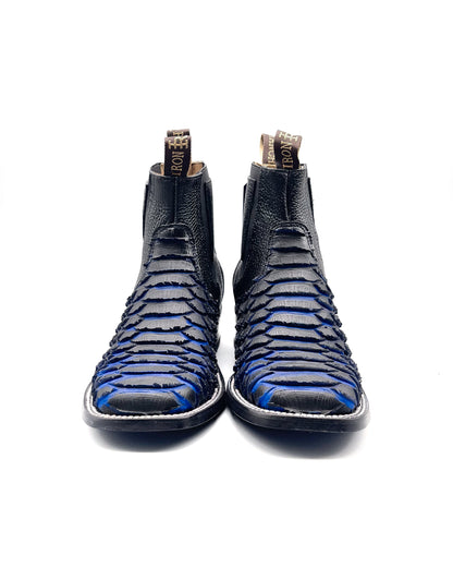 Ankle Boot Python Blue