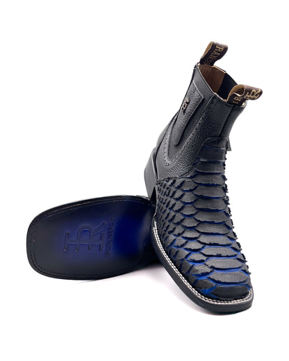 Ankle Boot Python Blue
