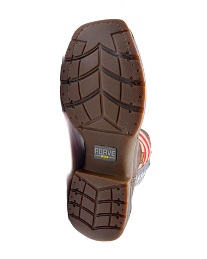 Work Boot Brown USA Flag