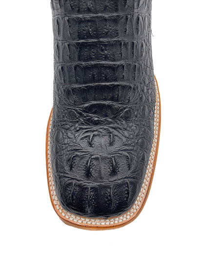 Cowboy Boot Black Caiman Hornback