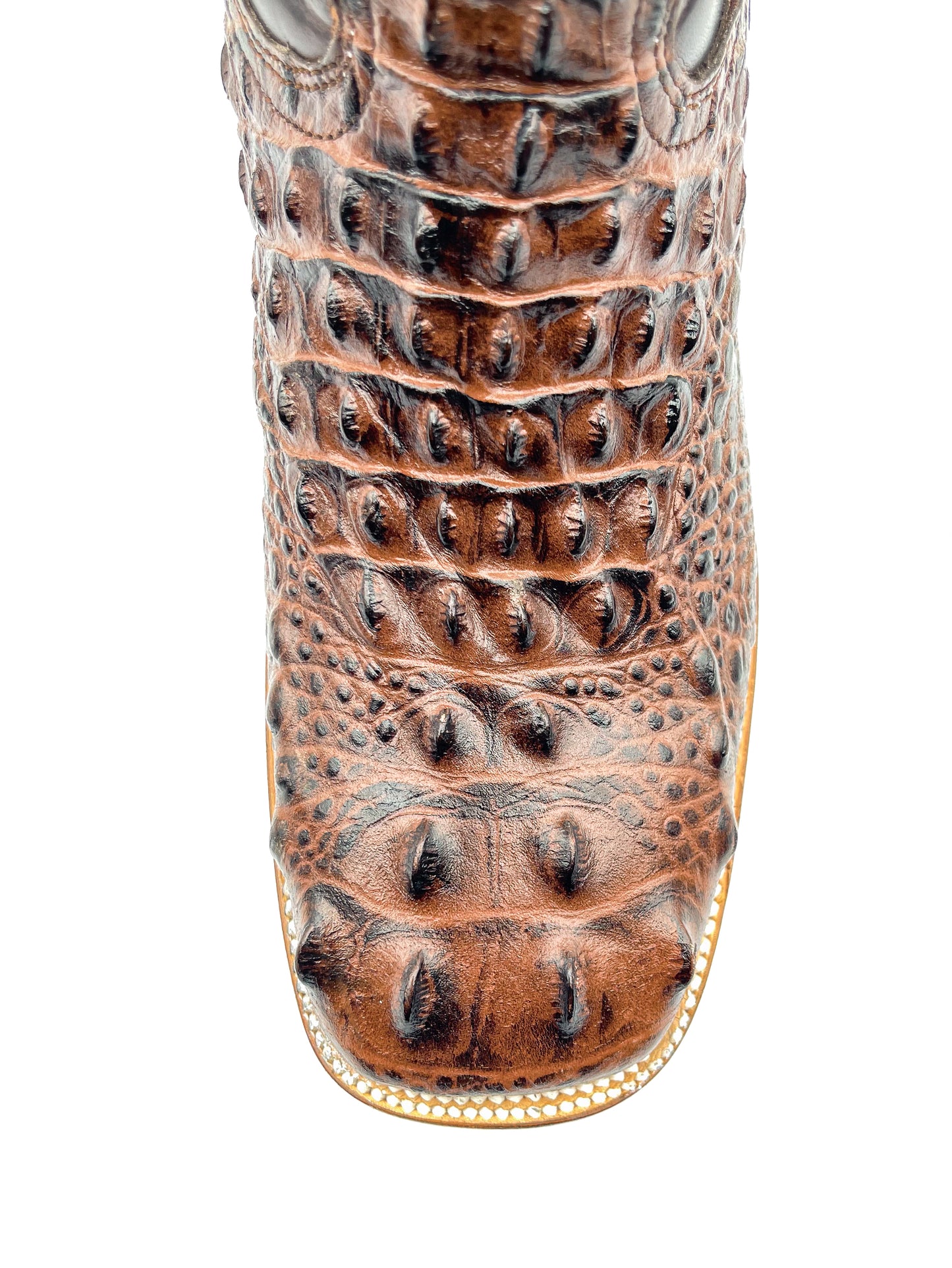 BROWN CAIMAN HORNBACK | MEN SQUARE TOE BOOTS