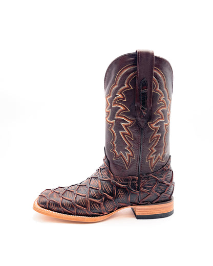Cowboy Boot Rustic Cognac Bass Pirarucu