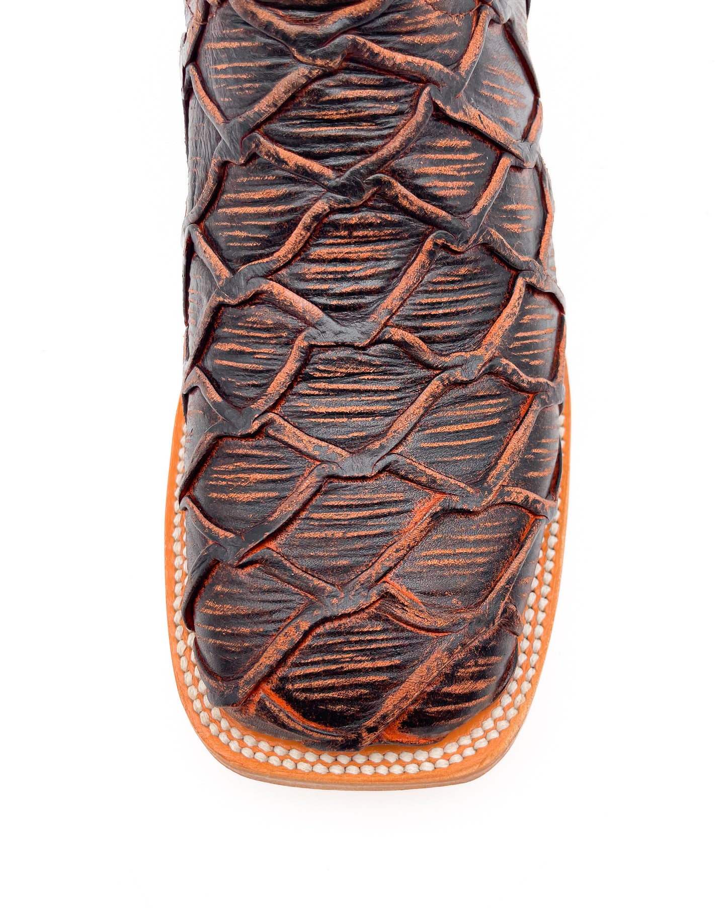 Cowboy Boot Rustic Cognac Bass Pirarucu