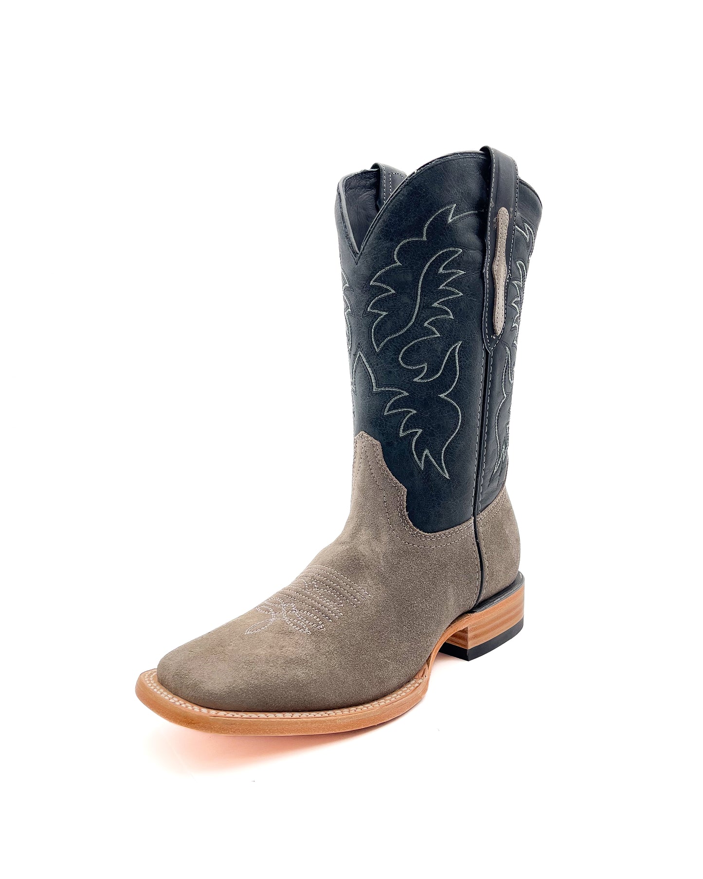 Cowboy Boot in Gray Rough Out
