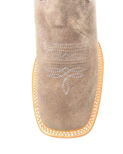 Cowboy Boot in Gray Rough Out