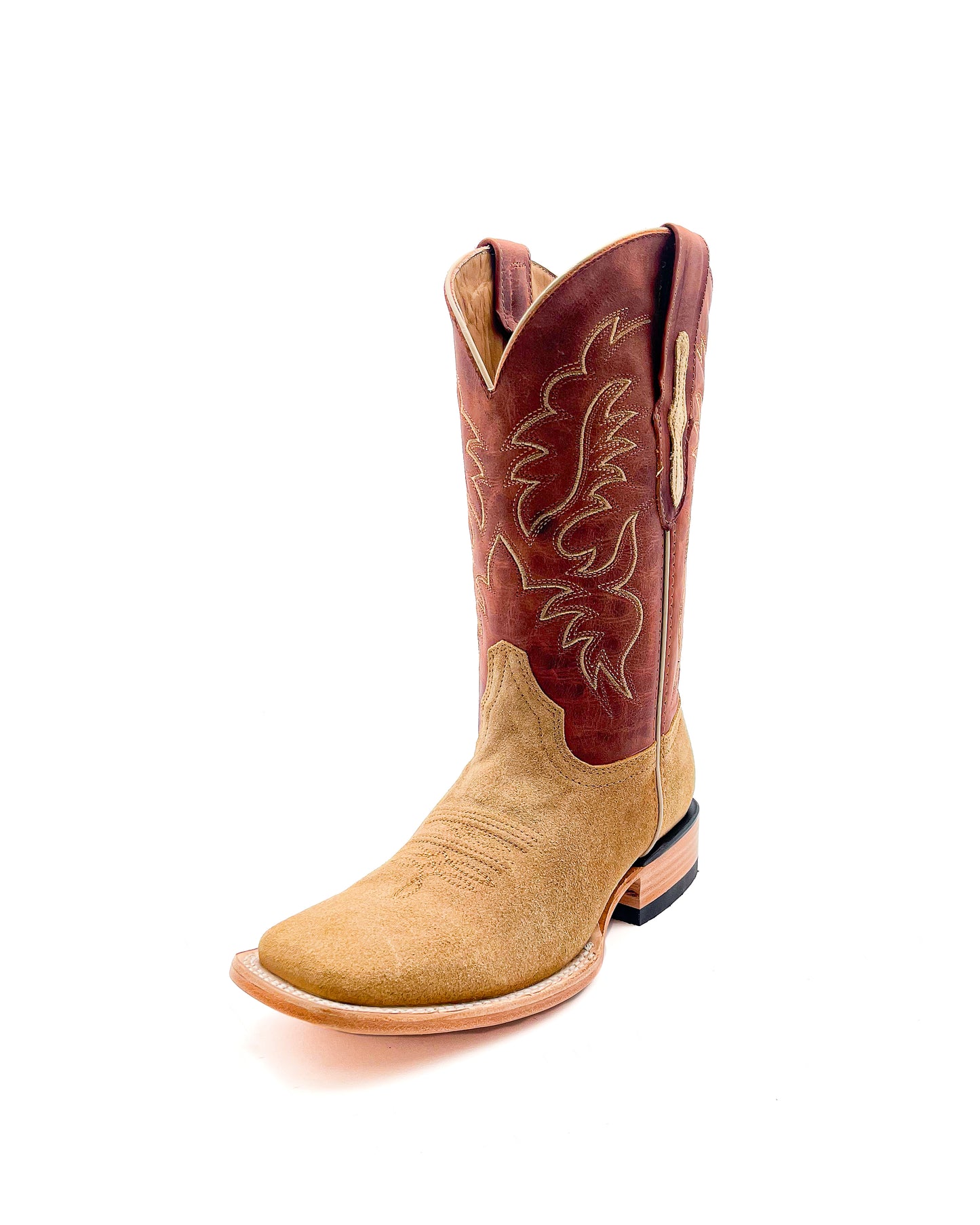 Cowboy Boot in Light Brown Rough Out