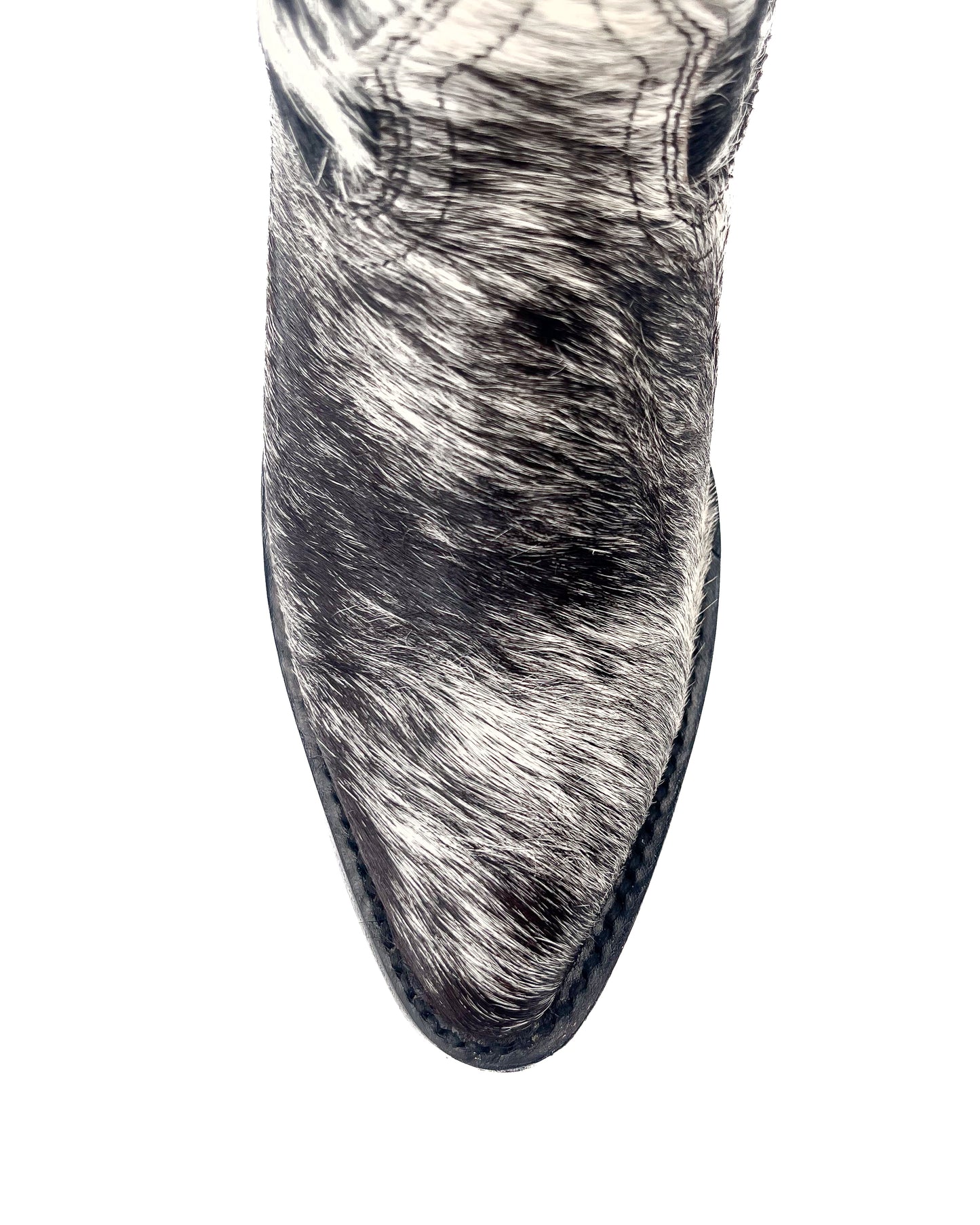 Cowhide Cowboy Boot with Glitter