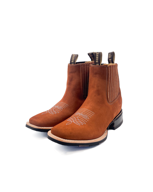 Ankle Boot Light Brown Nobuck Rubber Sole