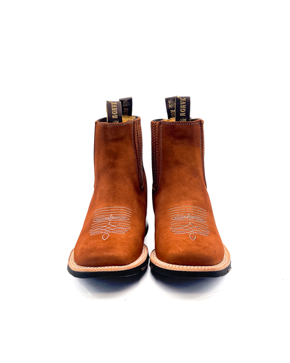 Ankle Boot Light Brown Nobuck Rubber Sole