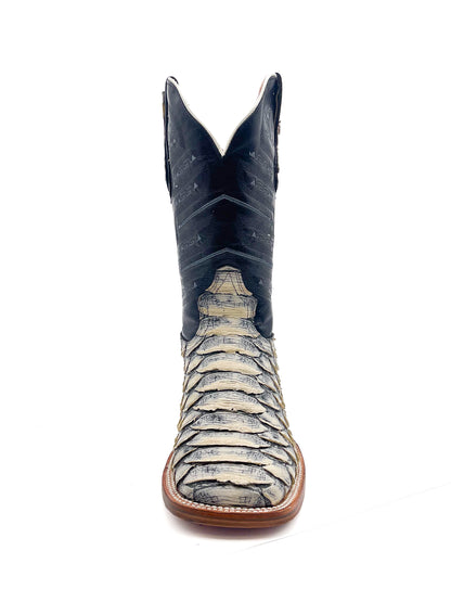 WHITE PYTHON | MEN SQUARE TOE WESTERN COWBOY BOOTS