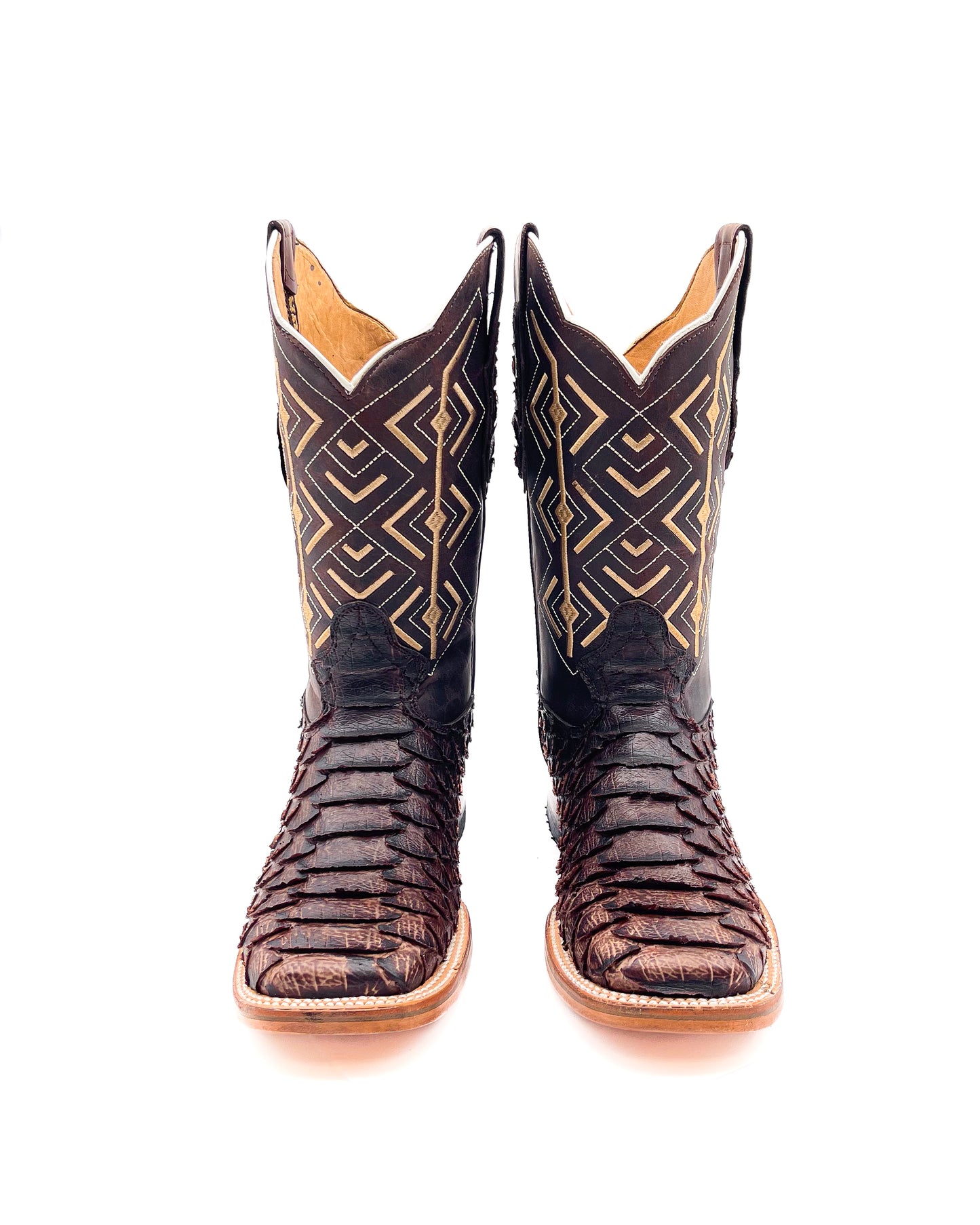 Cowboy Boot Brown Python