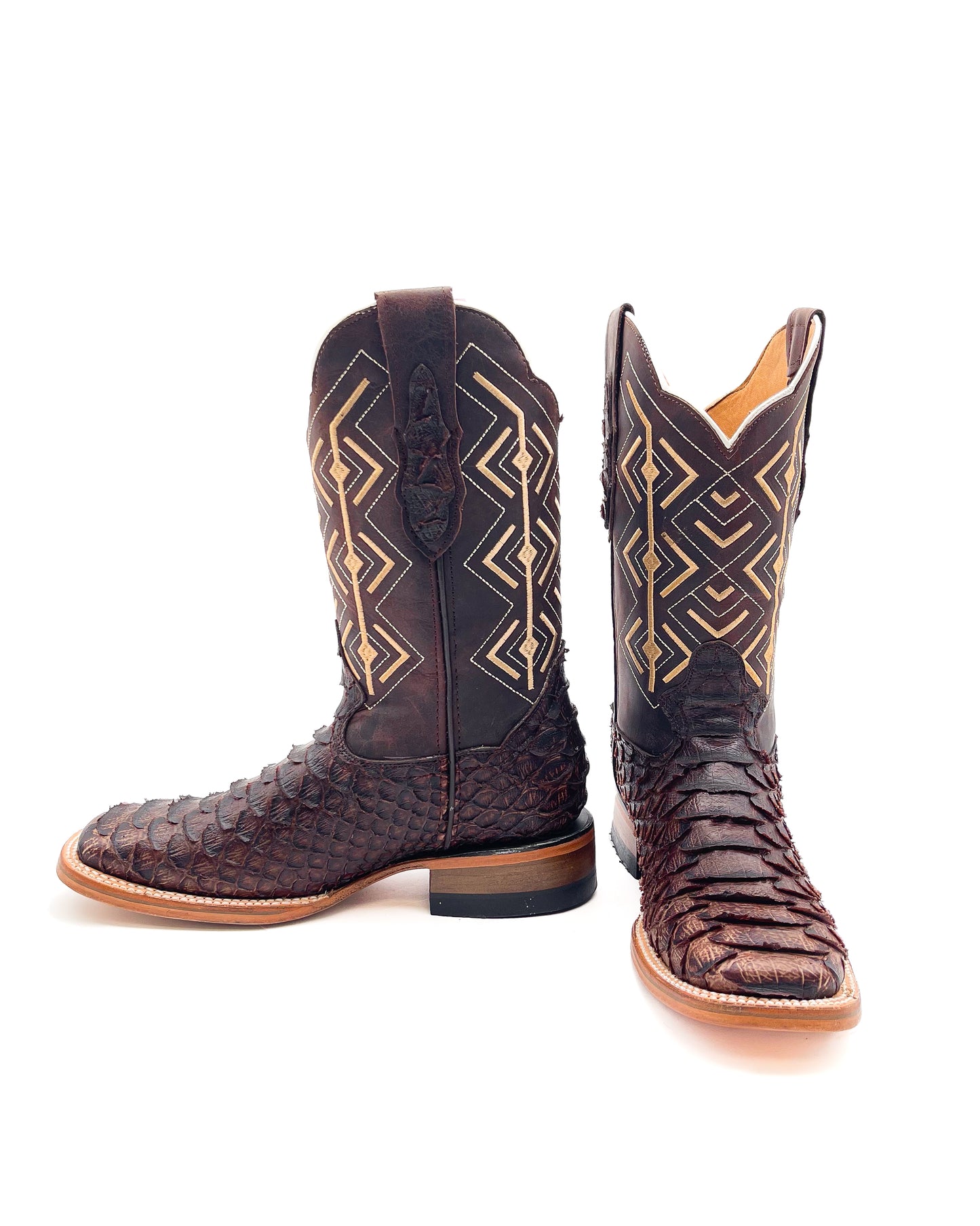 Cowboy Boot Brown Python
